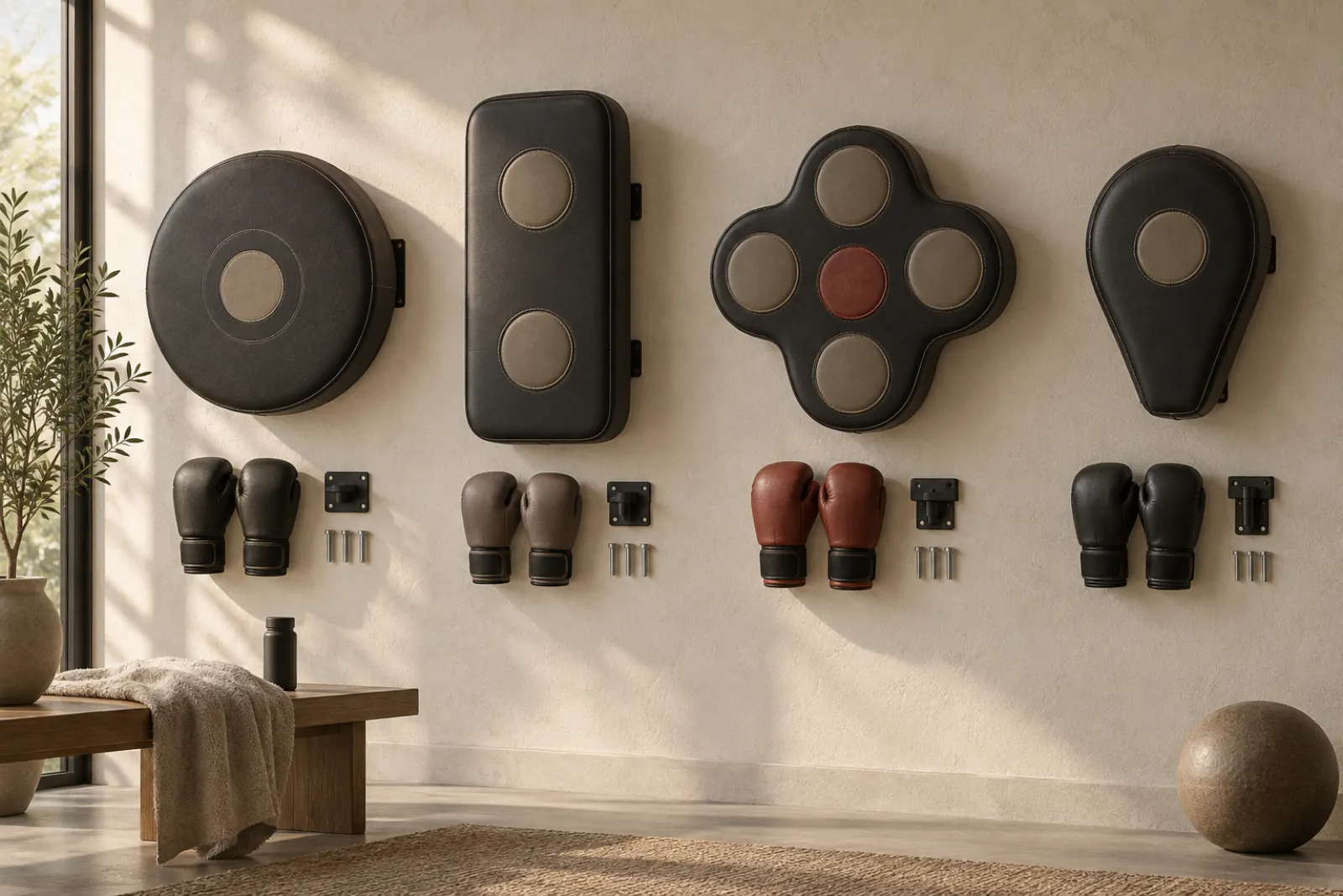 Comparison layout of top wall-mounted music boxing machines with feature icons