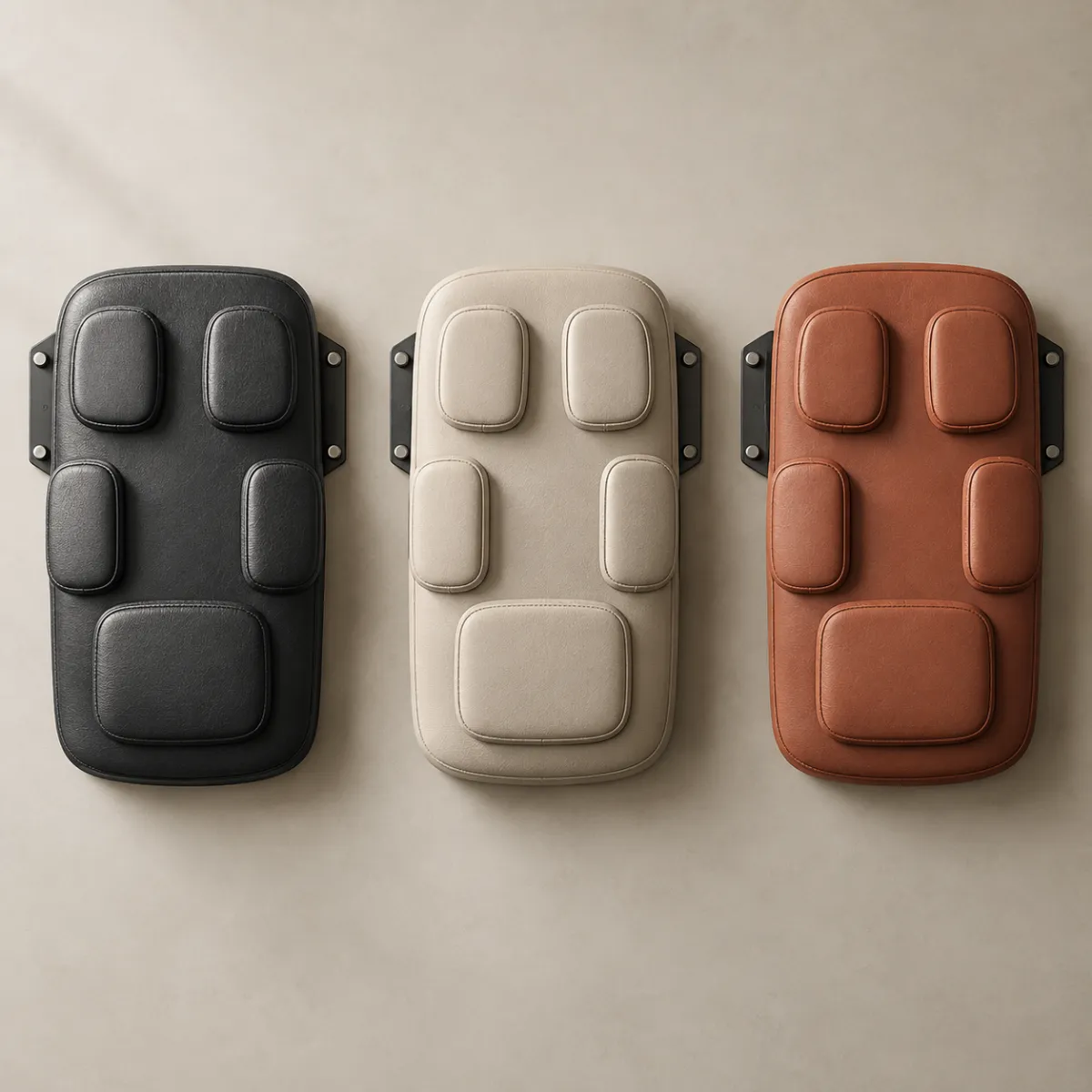 Three near-identical music boxing machines from different brands shown side by side